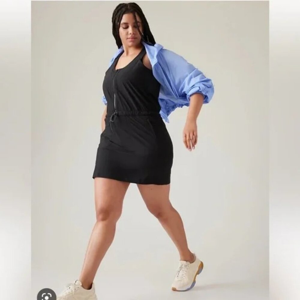 Athleta Expedition Skort Dress Black Size 18 Plus Hiking Travel Dress Outdoors